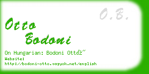 otto bodoni business card